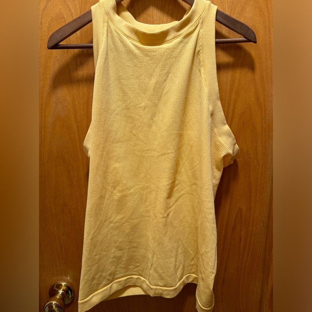 Athleta XL women’s tank top in yellow orange, new without tags